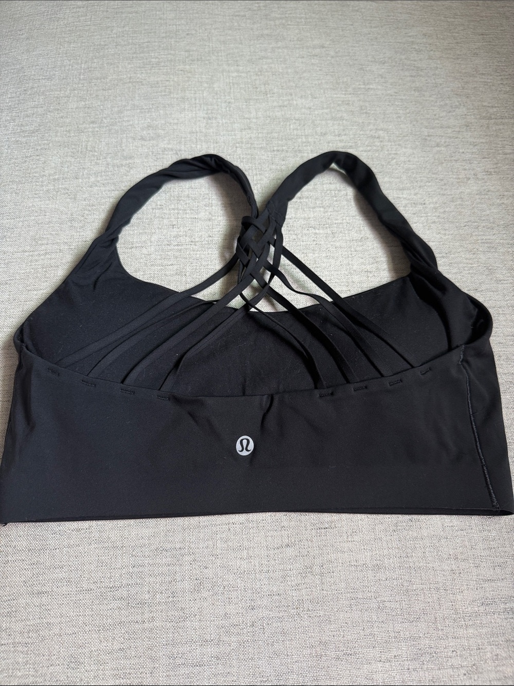 lululemon Flexy Flex Black Strappy Racerback Sports Bra